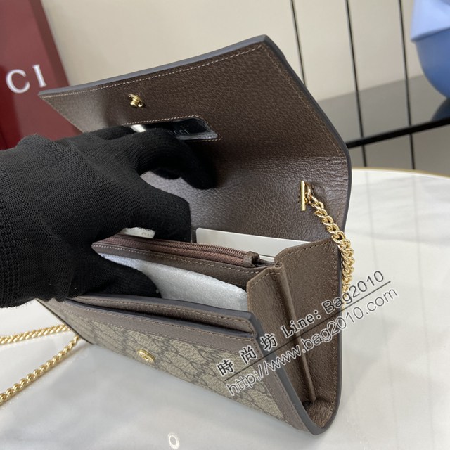 Gucci專櫃古馳最新款Ophidia系列鏈條小挎包 jh2827型號：772309